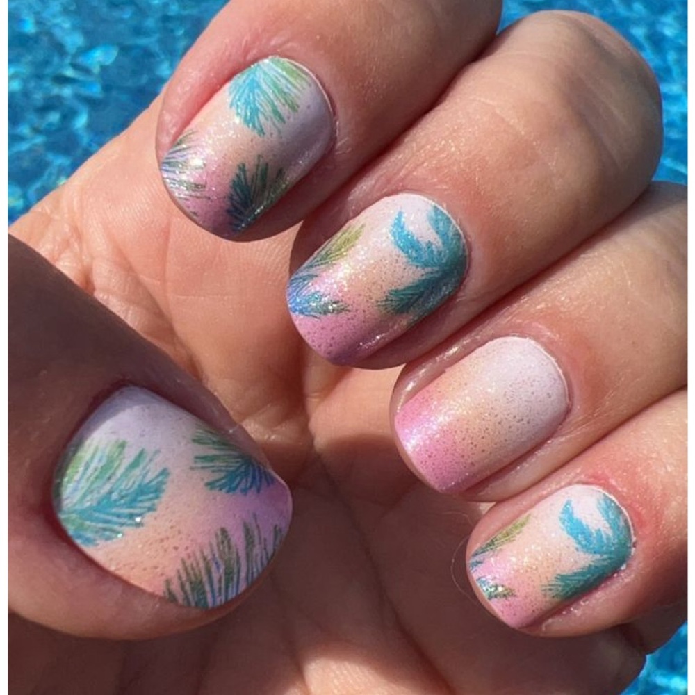 *Retired* Color Street: Cabana Breeze | Beach Tropical Palm Tree Orange Pink - Picture 7 of 11